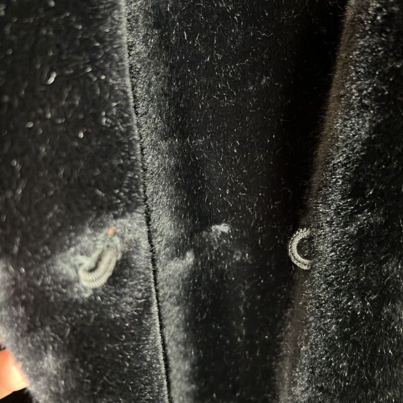 SASSON Women’s Vintage Union Made Faux Fur Coat Black Size 8 - Picture 7 of 11